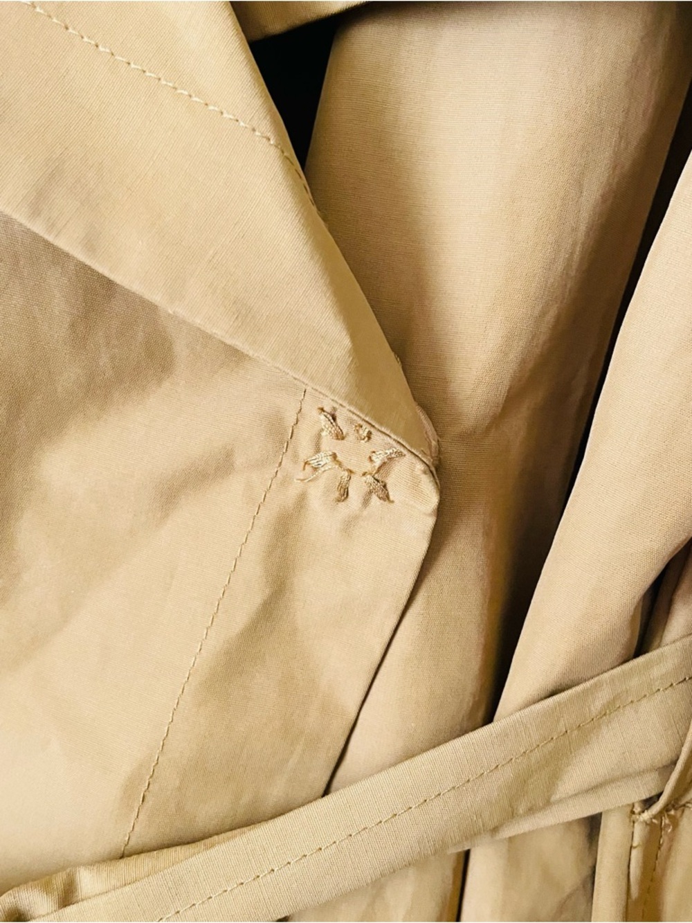 Eileen Fisher Mustard Trench Coat - Picture 5 of 9